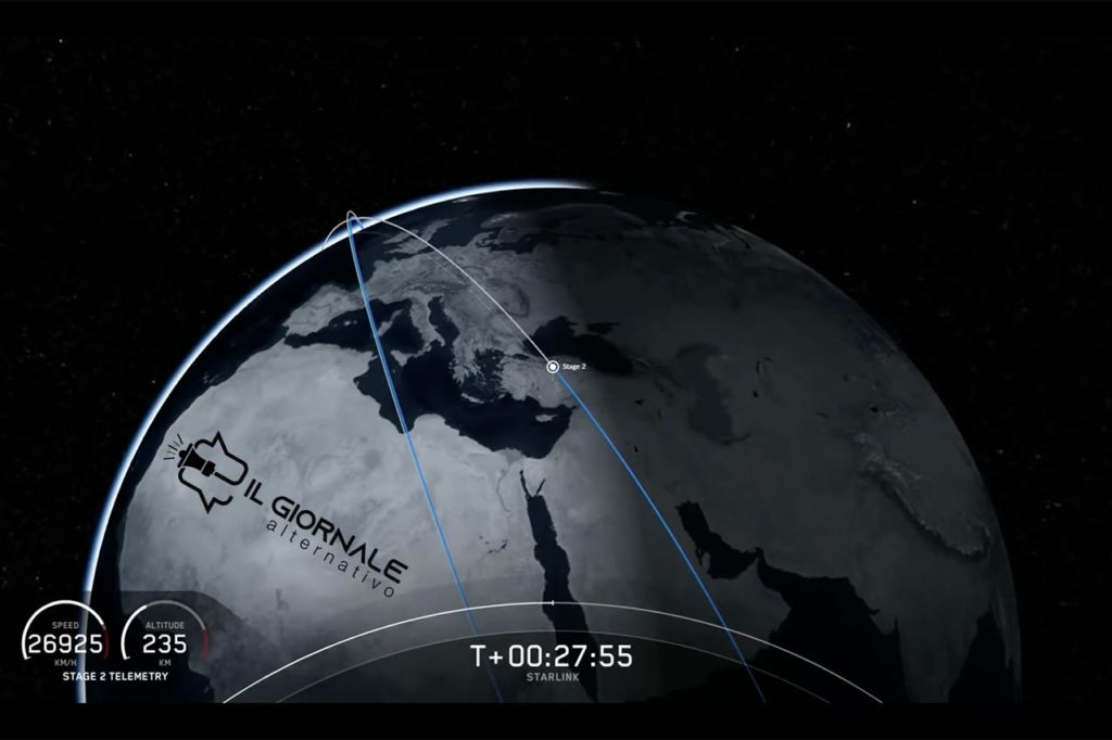 Satelliti SpaceX Starlink in orbita 29 gennaio 2020