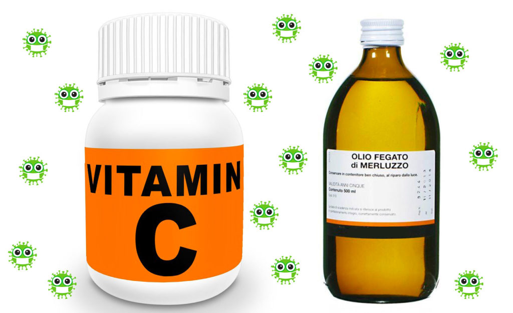 Contrastare il coronavirus la vitamina C e l'olio di fegato di merluzzo che contiene vitamina A e D