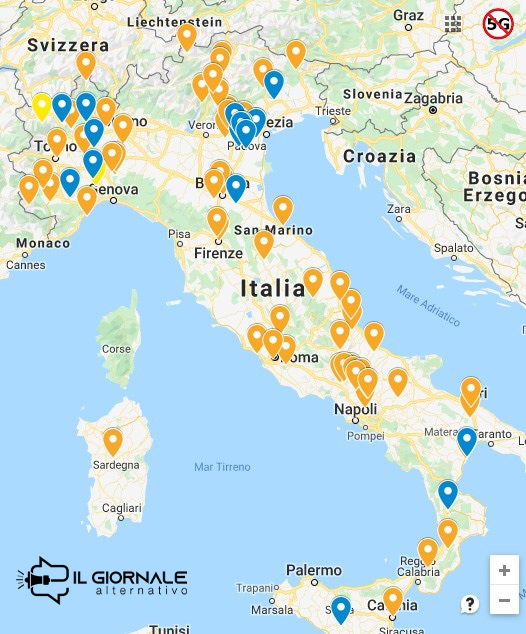 mappa dei comuni stop5G