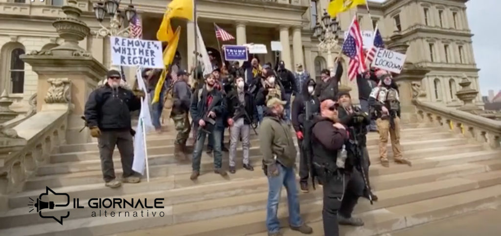 Proteste per il lockdown in tutto il mondo. Nell'immagine quelle negli USA