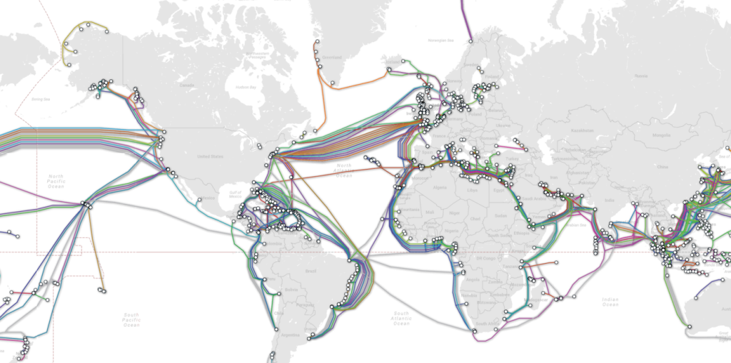 mappa dei collegamenti internet